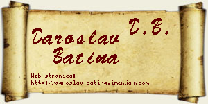 Daroslav Batina vizit kartica